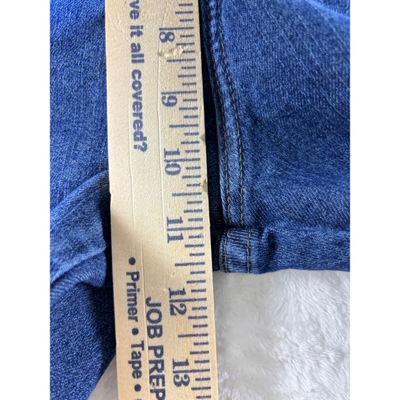 Lee Jeans Womens 14 Short Blue Med Wash High Rise Relaxed Straight Leg - Picture 7 of 8